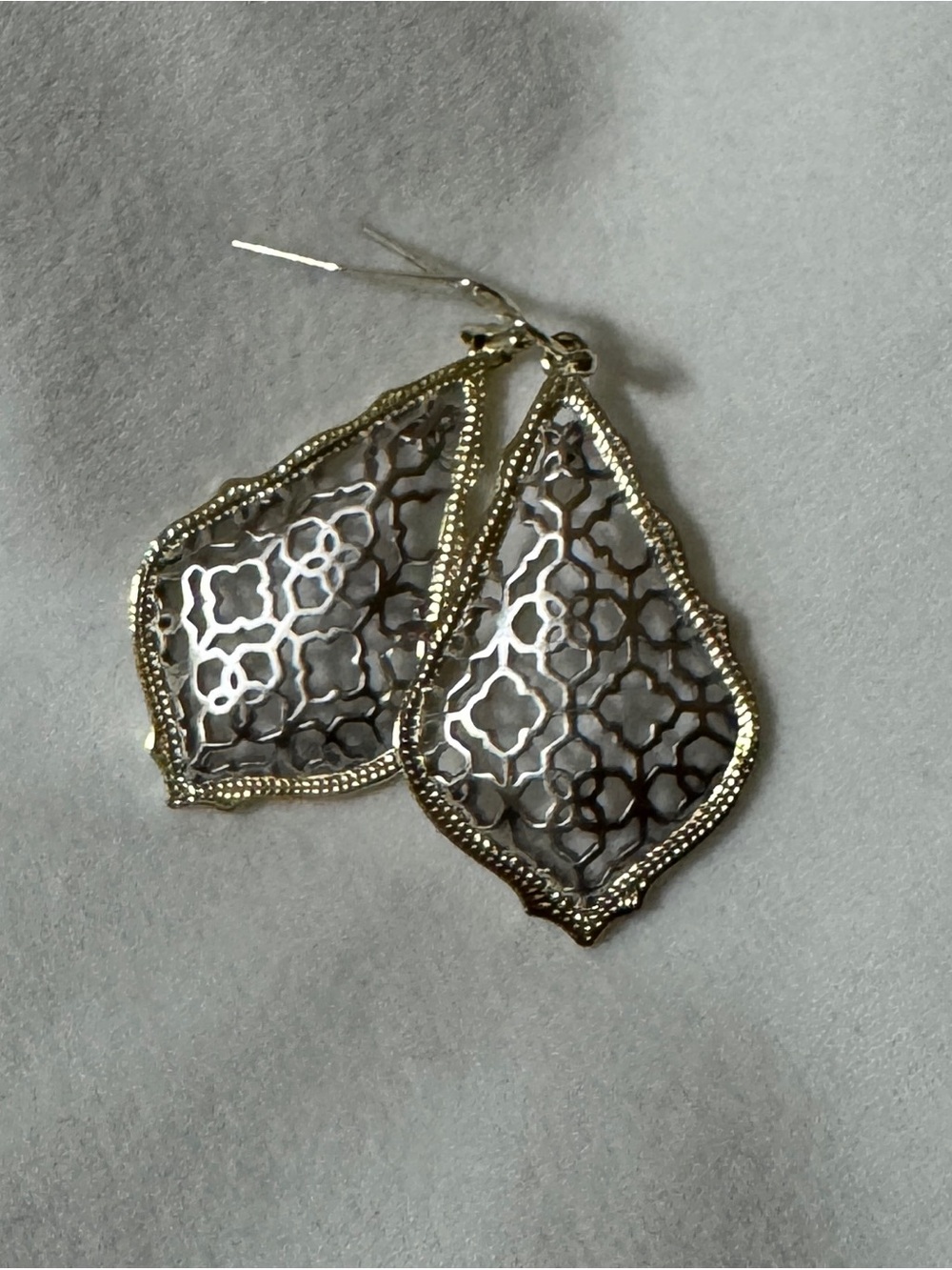 Kendra Scott two-tone Addie Drop Earrings